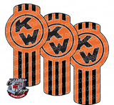 Orange Black and White Kenworth Emblem Skin Kit