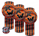 Orange Black and White Kenworth Emblem Skin Kit