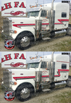 Red Dark Chrome Peterbilt Stripe Kit