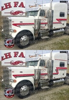 Red Dark Chrome Peterbilt Stripe Kit