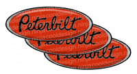Orange Black Grey Peterbilt Emblem Skins