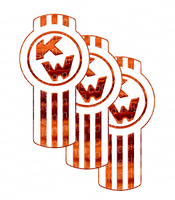 Orange and White Kenworth Kit Emblem Skins