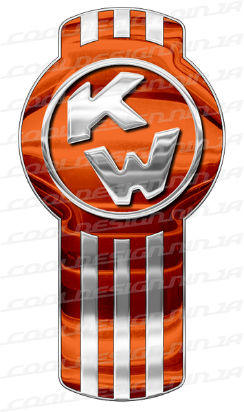 3-Pack Orange Kenworth Emblem Skins