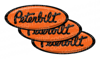 Orange and Black Peterbilt Emblem Skins