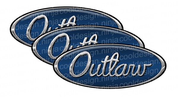 Dark Blue Outlaw Peterbilt Emblem Skins