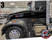 Matte Black 567 Seminole Peterbilt Stripe Kit