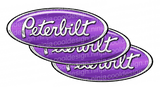 Purple and White Peterbilt Emblem Skins