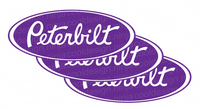 Purple and White Peterbilt Emblem Skins