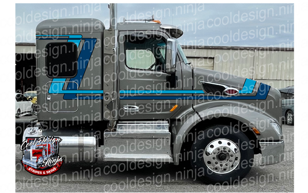 Peterbilt 567 Old School ZZ Flip Stripe Kit