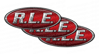 3-Pack Chrome/Red R.L.E Peterbilt Emblem Skins