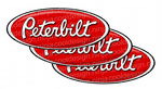 Red and White Peterbilt Emblem Skins