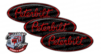 Red and Black Peterbilt Emblem Skins