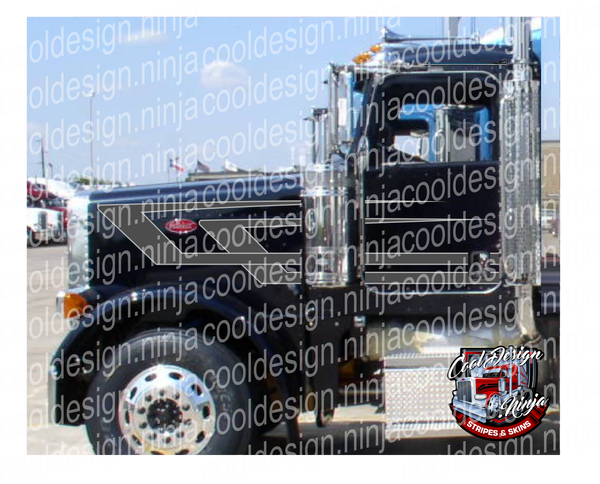 Shorthood Daycab Peterbilt 389 Overhook Stripe