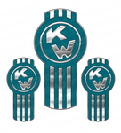 Teal/Chrome KW Emblem Skins