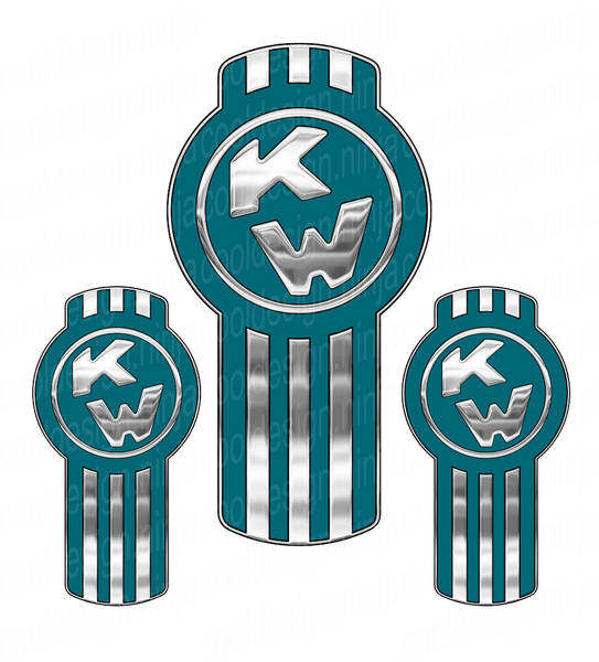Teal/Chrome KW Emblem Skins