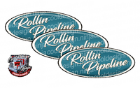 Rollin Pipeline White and Teal Peterbilt Emblem Skins