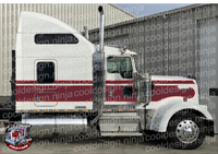 Burgundy with Red Breaker Stripe Kenworth Seminole Stripe Kit