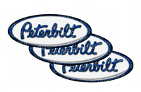 White and Dark Blue Peterbilt Emblem Skins