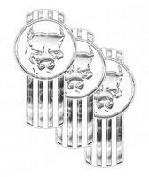 White Pitbull Kenworth Emblem Skin Kit