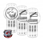 White and Chrome Cummins Kenworth Emblem Skin