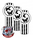 Black and White Kenworth Emblem Skin Kit