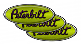 Chartreuse Purple Chrome Peterbilt Emblem Skins