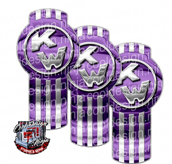 Electric Purple Kenworth Emblem Skin Kit