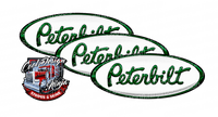 White and Green Peterbilt Emblem Skins