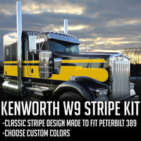 Custom Kenworth W9 Seminole Stripe Kit