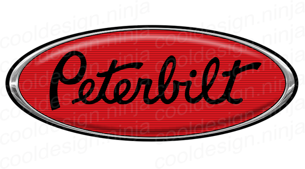 Red and Black Peterbilt Emblem Skins 3-Pack