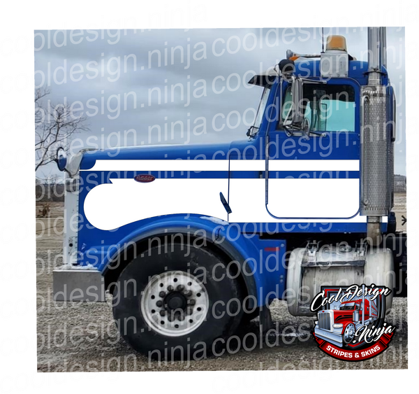 Pearl White Seminole Peterbilt Stripe Kit