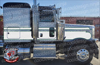 Green and Pearl White Metallic Seminole Peterbilt Stripe Kit