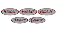 Silver/Burgundy Peterbilt Emblem Skins