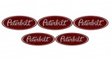 Silver/Burgundy Peterbilt Emblem Skins