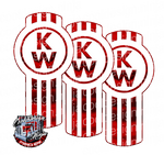 Red and White Vertical Kenworth Emblem Skin