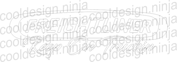 Keep On Truckin Freightliner Decal