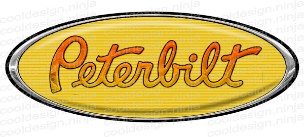 3-Pack Dark Yellow Peterbilt Emblem Skins